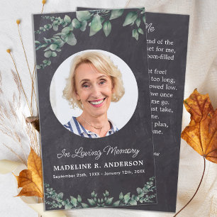 Contato Imagem Memorial Eucalyptus com Cartão de Oração Fu