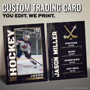 Contato Jogador de Hockey com Cartão de Hóquei de Hóquei e