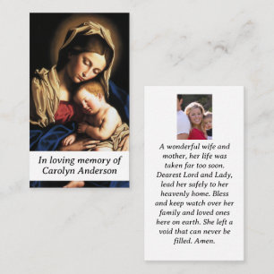 Contato Mary Mãe de Deus Cartão de Oração