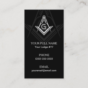 Contato Modelos de cartão de negócios Freemason   Cartõ