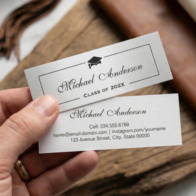 Contato Nome do Cartão de Graduação de Aparência Metálica  (Criador carregado)