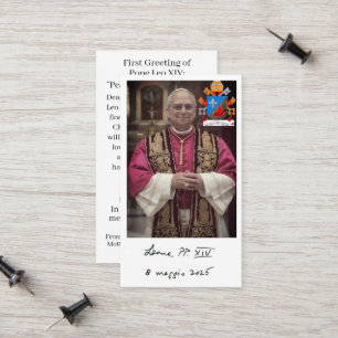 Contato Papa Leão XIV Cartão de Oração