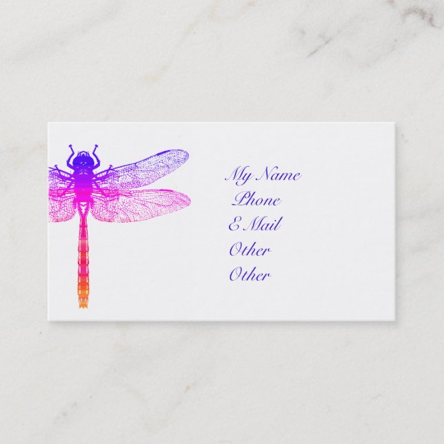 Contato Placa de Chamada Dragonfly ou Cartão de visita (Frente)