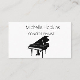 Contato Professor de Música Cartão de Visita Elegante Tecl