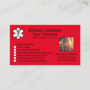 Contatos de emergência em preto com Cartão de Aler