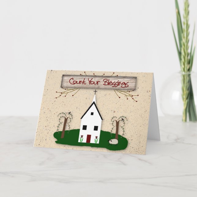 Conte seu cartão de nota das bênçãos (Frente)