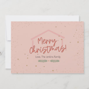 Conte tudo com alegria cartão com fotos de Natal