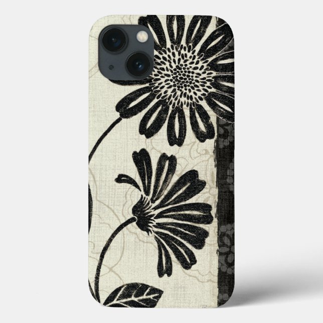 Contemporary Florals in Black and White (Verso)
