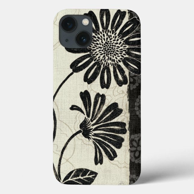 Contemporary Florals in Black and White (Verso)