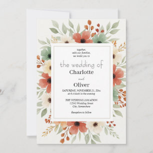 Contexto do Convite Floral Rustic