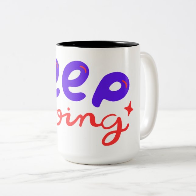 Continua A Fazer Mug Motivacional - Xícara De Café (Frente Esquerda)