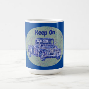 Continua Caminhando Vintage Com A Xícara De Truck