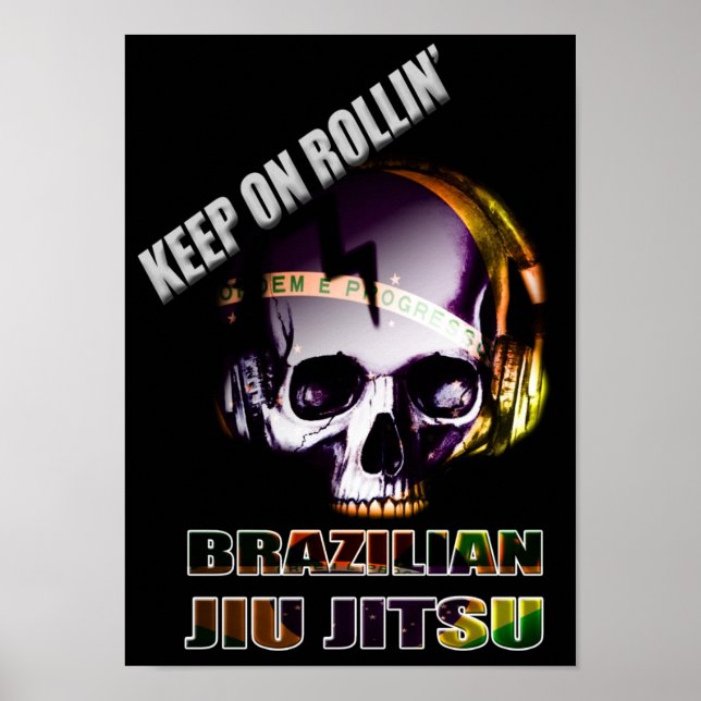 Continua Rollin, Poster do crânio do Jiu Jitsu (Frente)