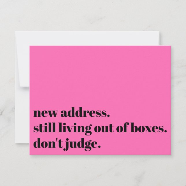 Continuando vivendo em caixas não julgue o cartão  (Frente)