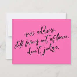 Continuando vivendo em caixas não julgue o cartão