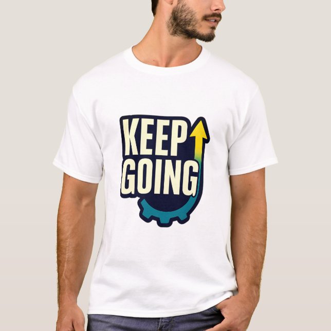 Continuar A Fazer Camiseta Motivacional De Cotação (Frente)