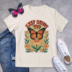 Continue Sendo Você Monarch Butterfly Retro Shirt