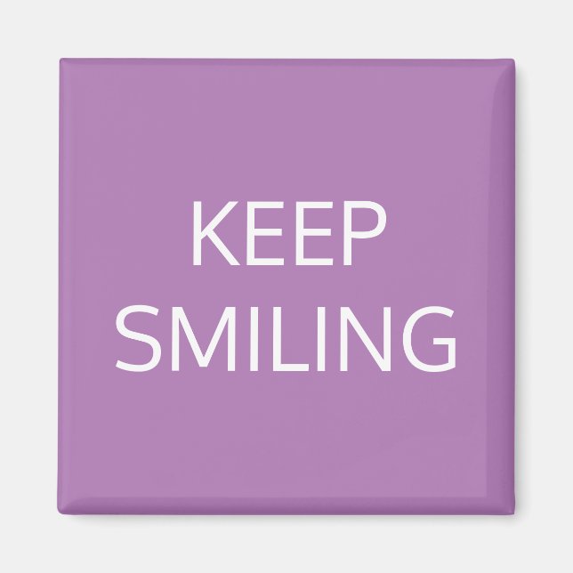 Continue sorrindo, lavanda e imã branca (Frente)