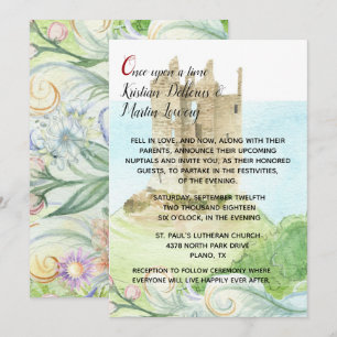 Conto de fada Castle Wedding Convite
