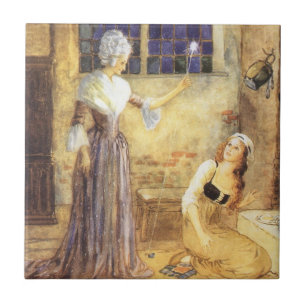 Conto de Fadas Vintage Cinderela com Fada Madrinha