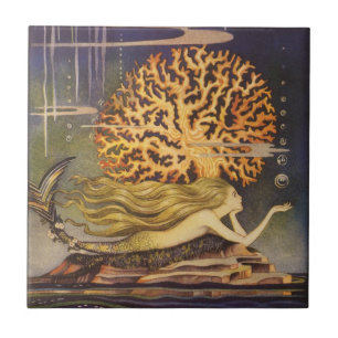 Conto de Fadas Vintage, Pequena Sereia em Coral Oc