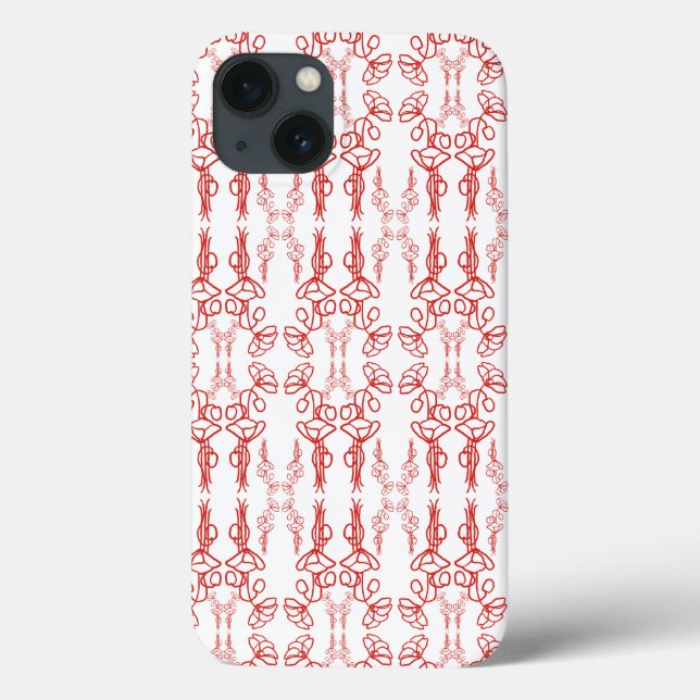 Contorno de Poppy, Vermelho em Branco, Caso iPad C (Verso)