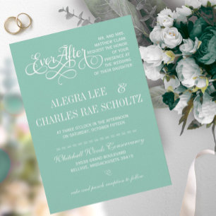 Contos De Leite Após Convite De Casamento Verde De