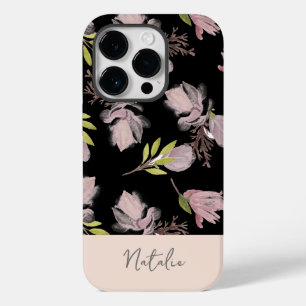 Contraste feminino monograma - preto e rosa