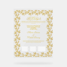 Contrato de casamento islâmico, Sinal acrílico