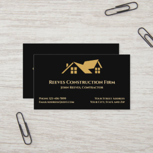 Contrato de construção Roofer Cartão de visita