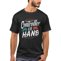 Controlador à mão, camisas de jogos