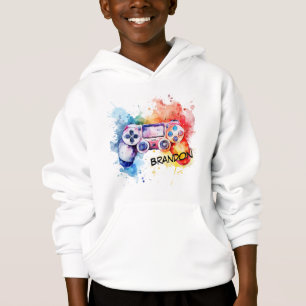 Controlador de Jogo Gráfico Aquarela Personalizado