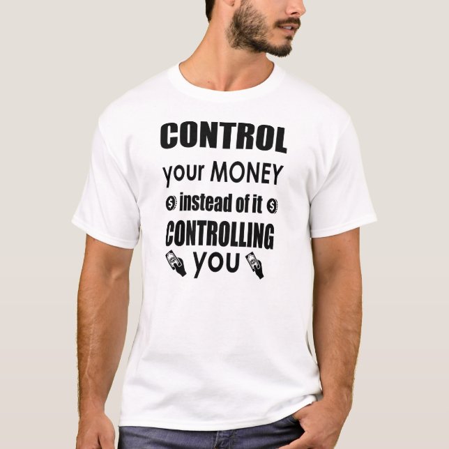 Controle o seu dinheiro Dave Ramsey Cote Camisa (Frente)