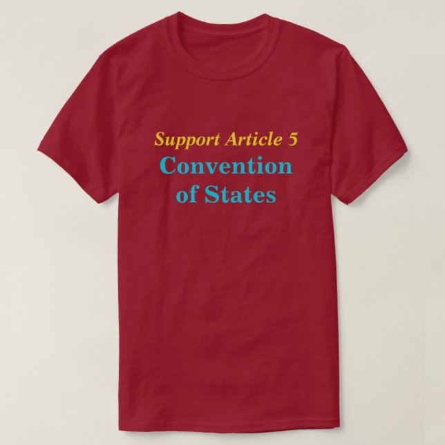 Convenção dos estados, camiseta do artigo 5 do (Frente do Design)
