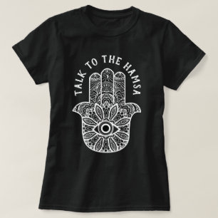 Conversa à camisa da ioga de Hamsa