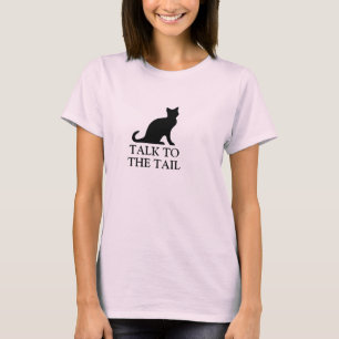 Conversa bonito da camisa do gato t à cauda