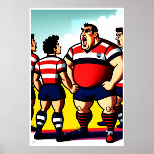 Conversação a Meio - Grande Poster de Rugby