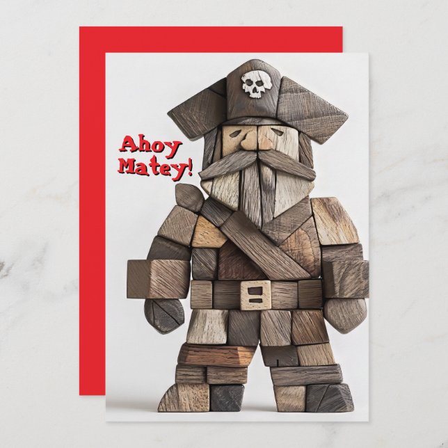 Conversação Feliz Como Um Cartão De Dia Pirata (Frente/Verso)