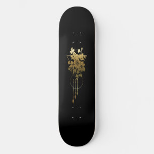 Convés de skate "Geométrico Floral em Dourado"