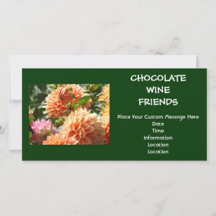 Convidações de Evento Amigos de Vinho de Chocolate