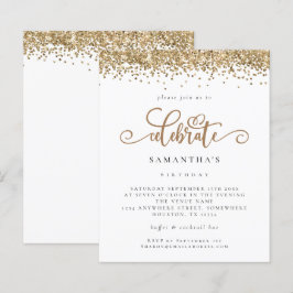 Convidado de Aniversário para Celebrar a Glitter D