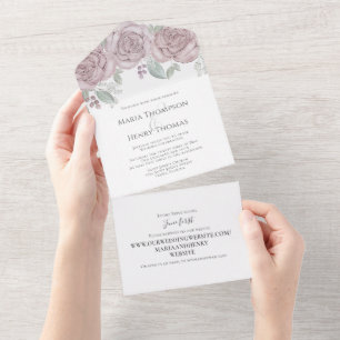 Convidado do Site de Casamento Floral Dusty Rosa