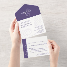 Convidado Elegante para Casamento, Tudo em Um Roxo