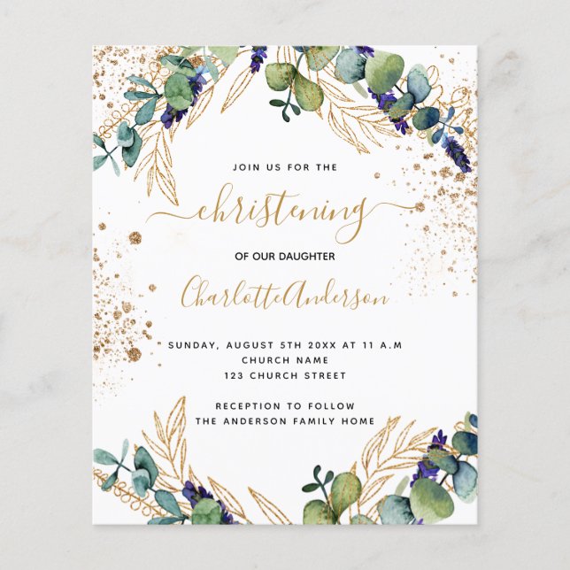 Convidado eucalipto verde para batizar eucalipto (Frente)