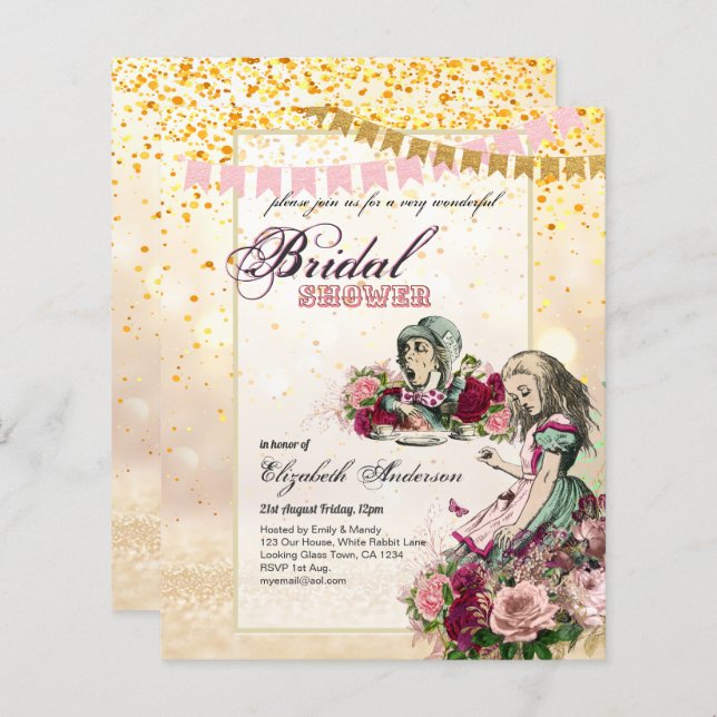 Convidado para o Chá de panela de Alice no País da (Frente/Verso)