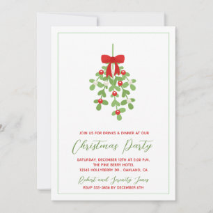 Convidado para o Natal Mistletooe Greenery Party