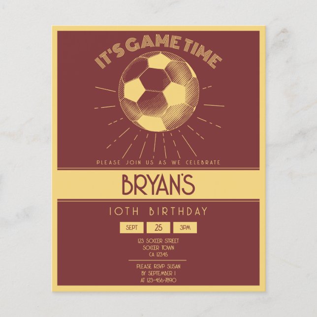 Convidado para Orçamento de Futebol Dourado Retroa (Frente)