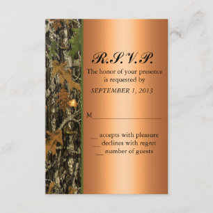 Convidado RSVP de Casamento de Camo