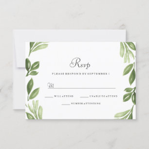 Convidado RSVP para Casamento de Mola Verde