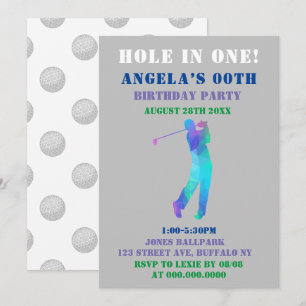 Convidados de Festa de aniversário de Tema de Golf